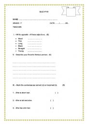 English Worksheet: describing physical appearance