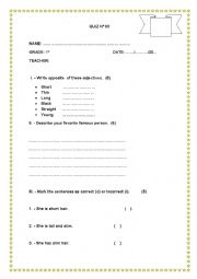 English Worksheet: describing physical appearance