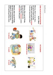 English Worksheet: DINO HELPS WITH THE HOUSEWORK
