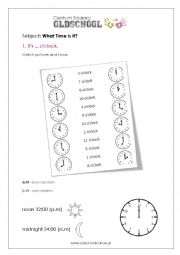 English Worksheet: Whats the time?