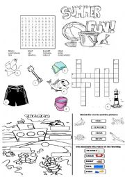 English Worksheet: Summer activities