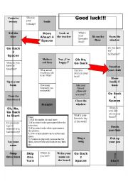 English Worksheet: Back to school board game