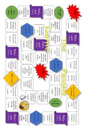 English Worksheet: Passive Voice Board Game