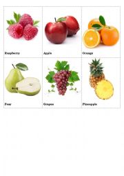 English Worksheet: Fruits, Vegetables, Berries (part 2)