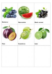 English Worksheet: Fruits, Vegetables, Berries (part 3)