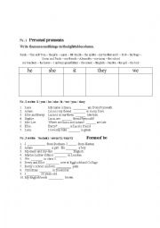 English Worksheet: Personal pronouns