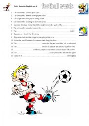 English Worksheet: SOCCER vocabulary worksheet