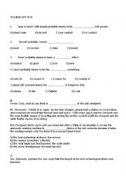 English Worksheet: technology test
