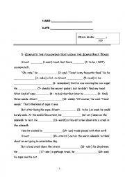 English Worksheet: Simple Past - I wish + simple past