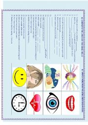 Vocabulary match activity with the LYRICS OF THE SONG: HELLO