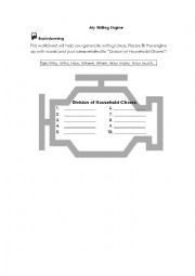 English Worksheet: Writing Brainstorming Worksheet