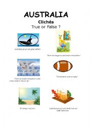 English Worksheet: Australian clichs