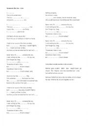 English Worksheet: SOMEONE LIKE YOU