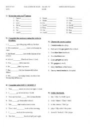 English Worksheet: Present Simple