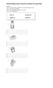 English Worksheet: CONTAINERS