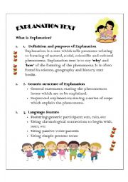 English Worksheet: Explanation Text