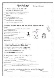 English Worksheet: Stitches