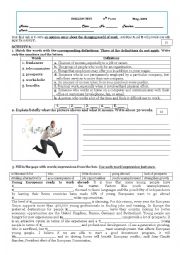 English Worksheet: TEST 