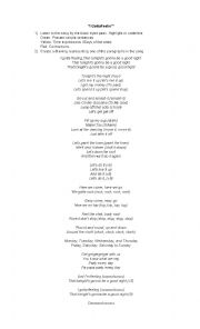 I gotta feeling song - ESL worksheet by IanOsvaldo