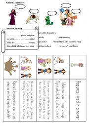 English Worksheet: Rapunzel