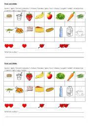 English Worksheet: Food and Drinks