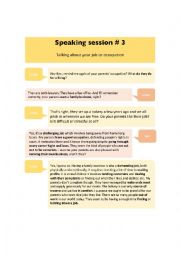Speaking session # 3 Job / Occupation