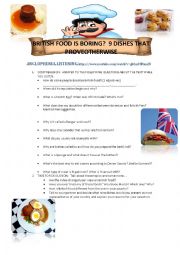 English Worksheet: British Food according to Anglophenia