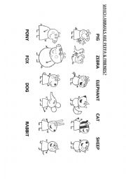 English Worksheet: ANIMALS