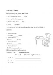 Worksheet 3rd Grade