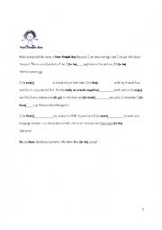 English Worksheet: Past tense