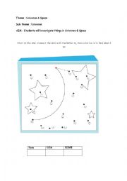 English Worksheet: universe and space