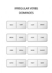 Irregular verbs dominoe