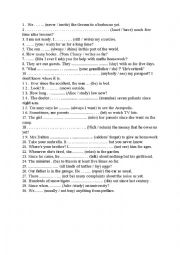 English Worksheet: Present Simple - Present Continuous Present Perfect - Present Perfect Continuous