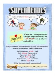 English Worksheet: superheroes 3