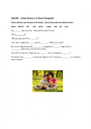 English Worksheet: Nouns  Using Nouns in a Cloze Paragraph
