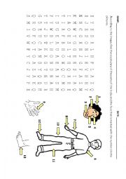 English Worksheet: Body parts