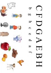English Worksheet: Letters and PICTURES