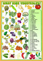 English Worksheet: Vegetables: matching activty