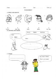 English Worksheet: back to school