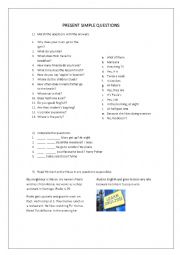 English Worksheet: Present simple questions