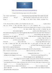 English Worksheet: Obama on immigration