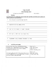 English Worksheet: Elementary Review