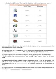 English Worksheet: ACTIVITY VARIATION