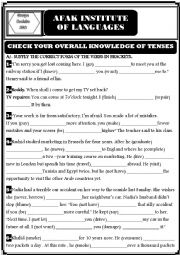 tenses activities - present and past - grammar activities