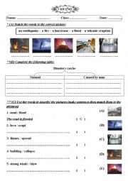 English Worksheet: disasters