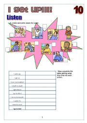 English Worksheet: DAILY ROUTINE