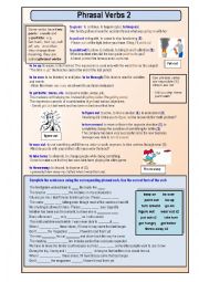 Phrasal verbs 2 examples and exercises