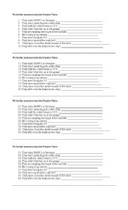 English Worksheet: Passive Voice