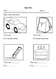 English Worksheet: this is my