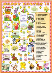 English Worksheet: EAster: matching activity